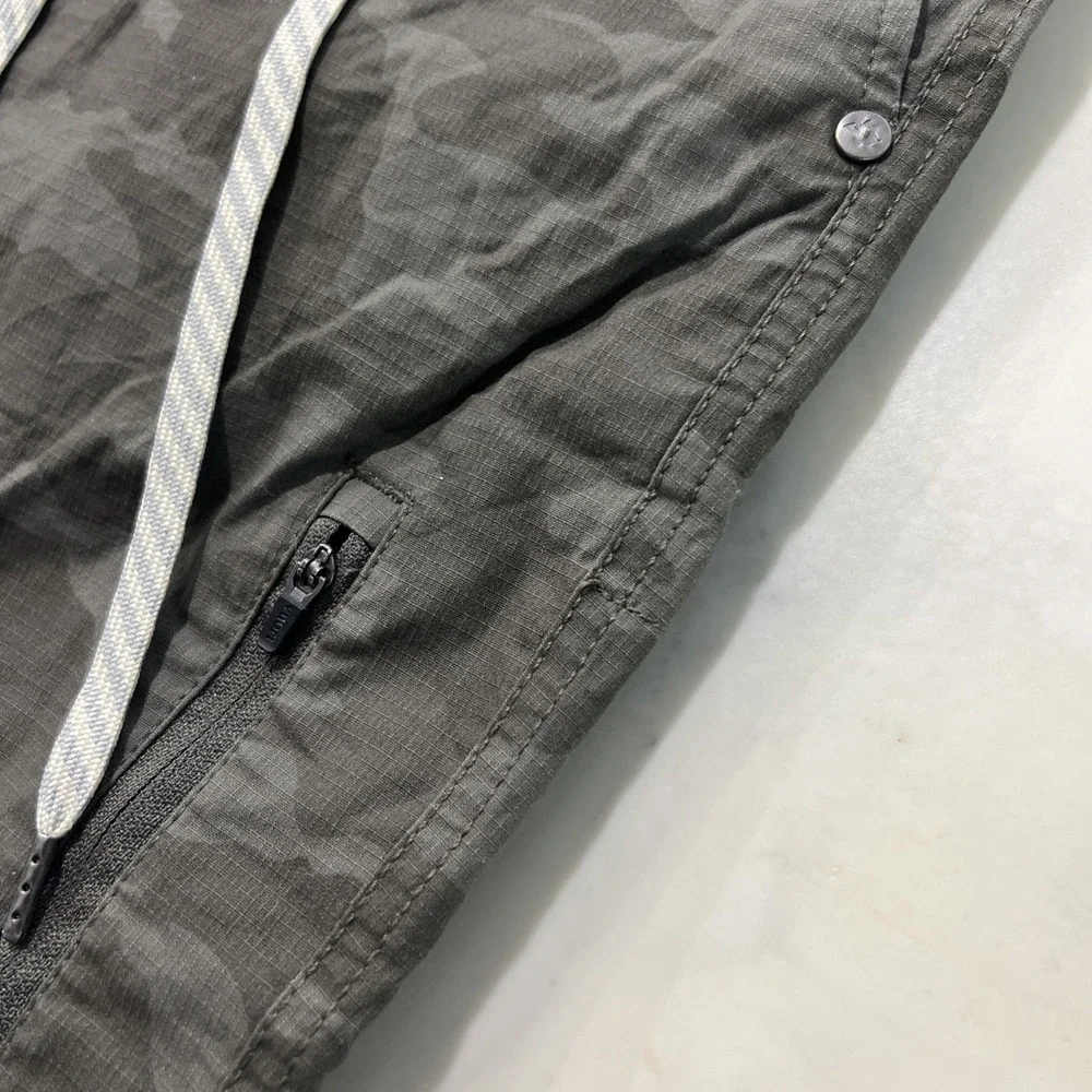 Vuori Ripstop Pants Womens X-Small Gray Green Camouflage Drawstring Hiking VW401 - Picture 4 of 8